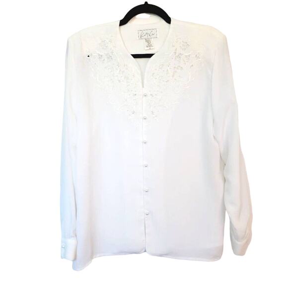 Women's White Button Down Shirt - Picture 1 of 12